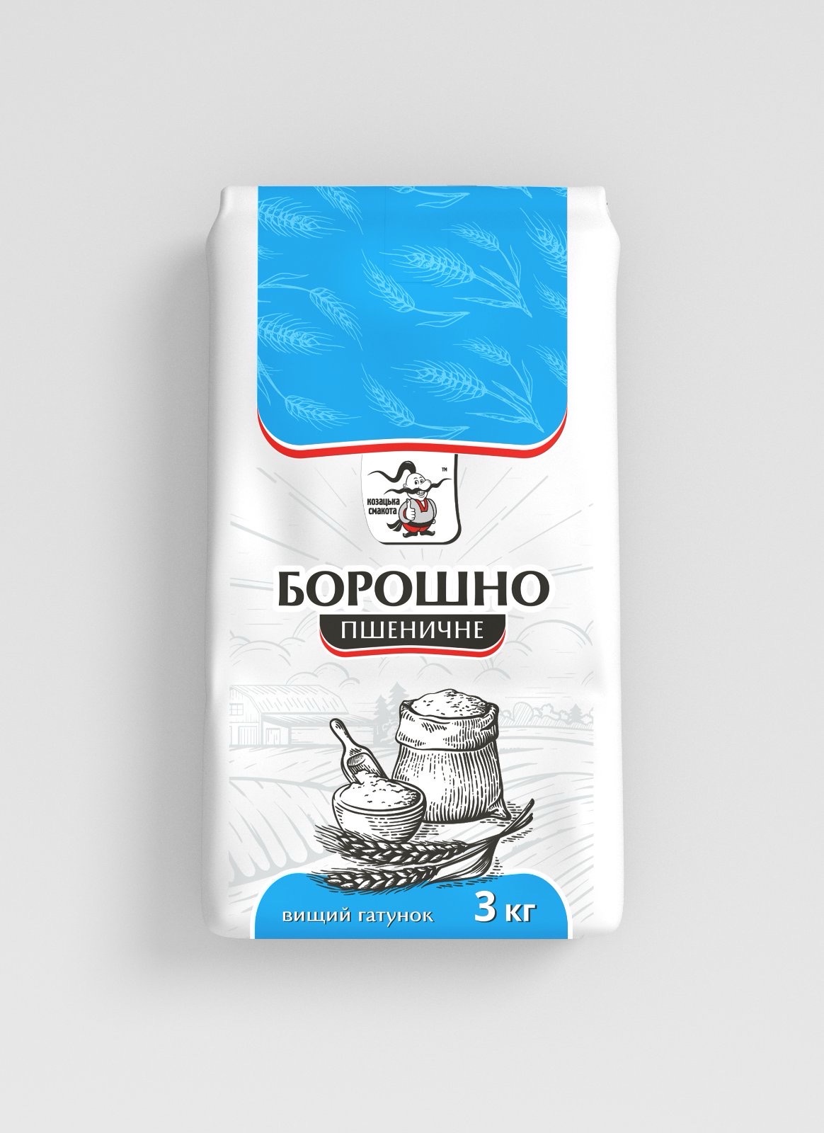 Борошно пшенична в/г 3 кг. / ТМ "Козацька смакота"